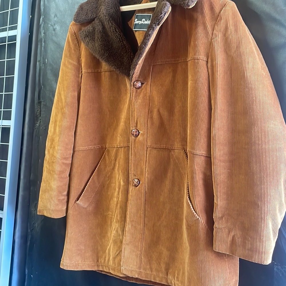 Corduroy Puffer Coat with Faux Fur Collar - Brown - Picture 5 of 12